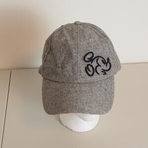 Disney Parks Wool Blend Mickey Mouse Outline Adult Adjustable‎ Baseball Hat